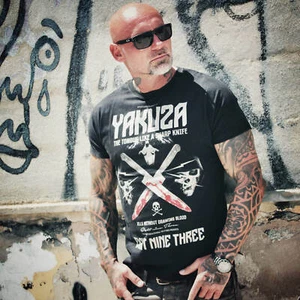 Neues Yakuza Herren Sharp Knife T-Shirt - Schwarz - Gr. S - Bild 1 von 7