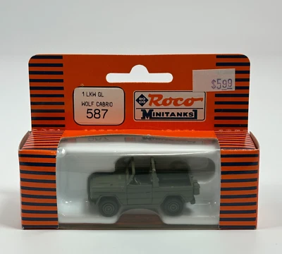 Roco Minitanks 1/87 Modern West German Mercedes Benz Wolf Jeep #587 - Image 1 of 3