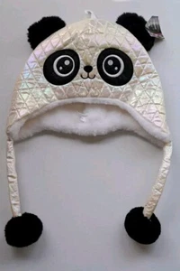 KINDER SCHILLERNDE PANDA KUNSTFELL WINTERMÜTZE (ONE SIZE FITS MOST) - Bild 1 von 12