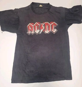 Vintage 1981 AC/DC T-shirt Detroit Cobo Hall Tour 1981 Concert 70s Rock M - Picture 1 of 11