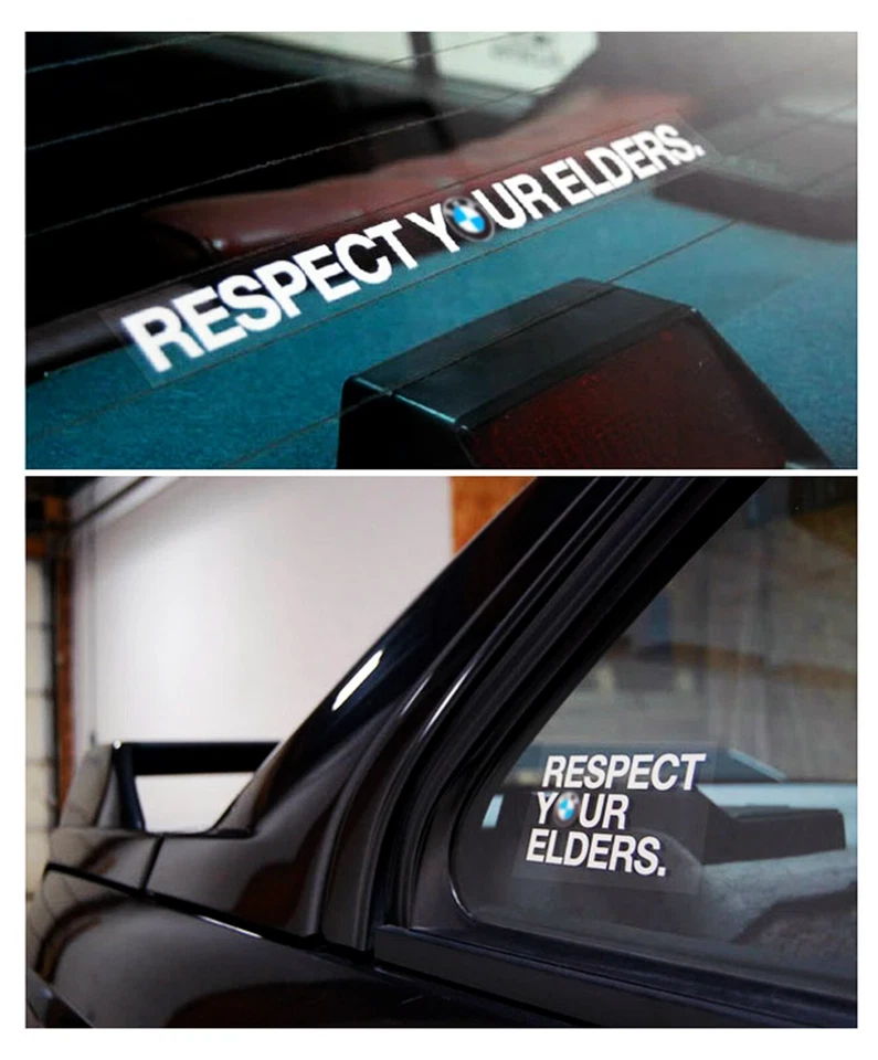 Respect Your Elders for BMW window sticker calcomanía adhesiva autoadhesiva Foto 1 de 1