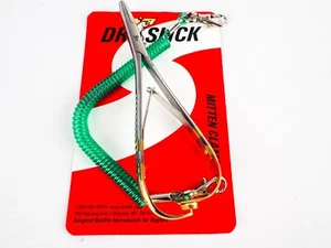 DR SLICK - MITTEN CLAMPS WITH BUNGEE LANYARD (CM55G - GOLD HANDLES - STRAIGHT) - Picture 1 of 4