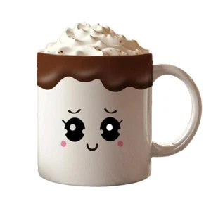 Cute Face - Aesthetic Ceramic Coffee Mug - 11oz or 15oz Cup - Picture 1 of 4