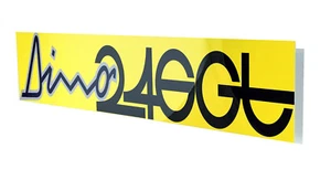Ferrari Dino 246 Blechschild gelb, Banner Style - Bild 1 von 6