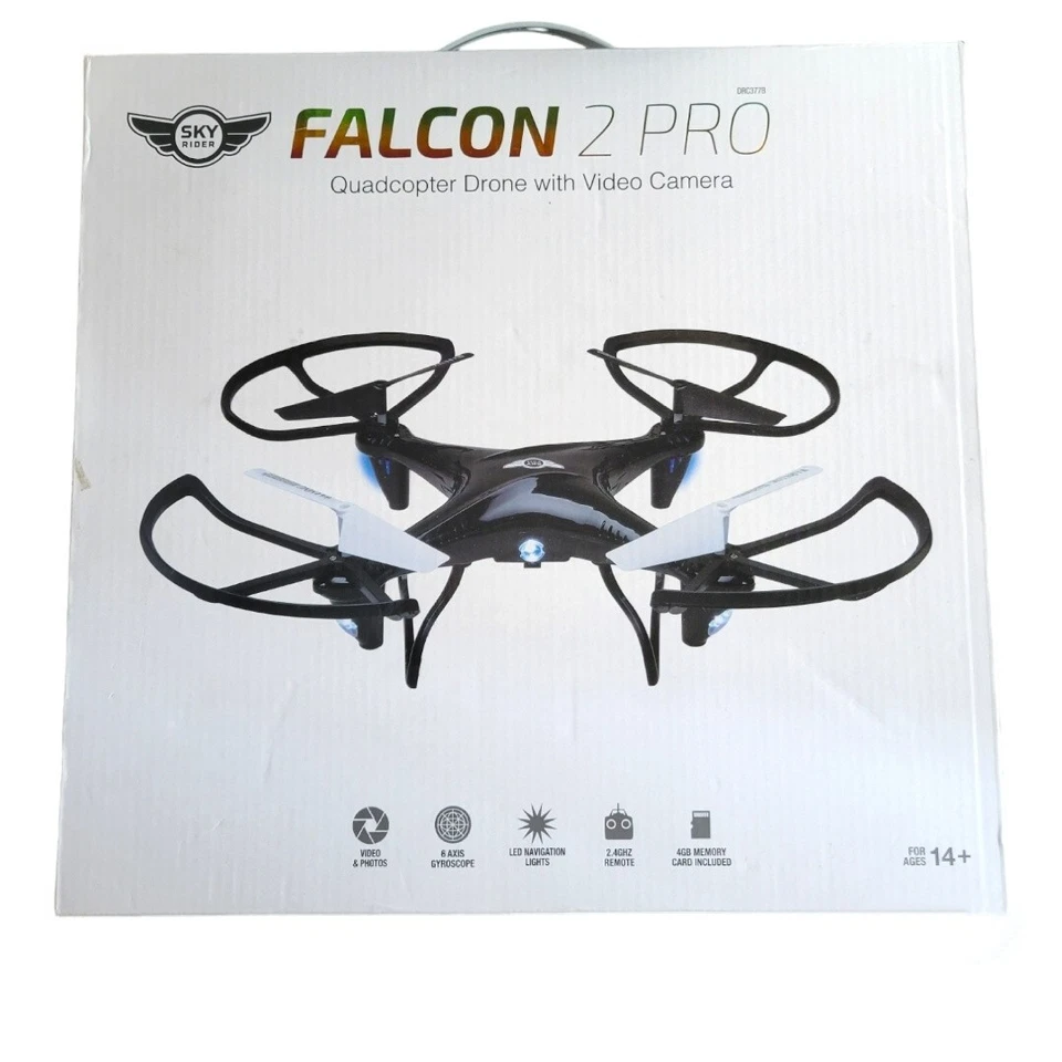 NEW Sky Rider Falcon 2 Pro Quadcopter Drone With Video Camera - Image 1 of 3