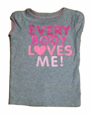 Camisa Carter's Girls "Every Body Loves Me" Gris/Rosa (Talla: 5) Foto 1 de 3