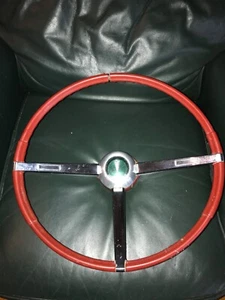 1967 Pontiac GTO Red Steering Wheel Assembly GM - Picture 1 of 10
