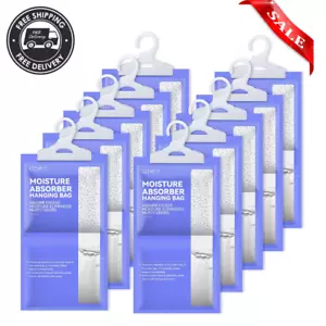 Moisture Absorbers Packets 10 Pack Dehumidifier Bags For Closet Hanging Humidity - Picture 1 of 24