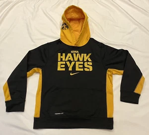 IOWA HAWKEYES Youth Large NIKE Thermo Fit Hooded Long Sleeve Sweatshirt VGC - Bild 1 von 13