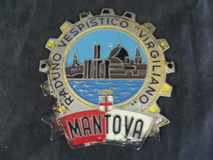 VESPA PLATTE VESPISTISCHES VERSAMMELN VIRGILIANO MANTOVA PIAGGIO OLD PLATE ITALY - Bild 1 von 4