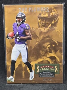 2023 Contenders Football Rookie Stallions Zay Flowers #25 RC Ravens Silver - Picture 1 of 2