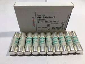MERSEN FR14AM69V2 FERRAZ SHAWMUT 2A Fuse 14x51mm 690V Fuse JPSF496 Pack x1/5/10 - Picture 1 of 7