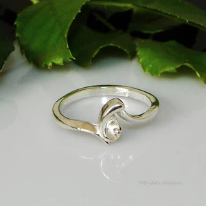 4mm - 8mm Pearl / Bead Sterling Silver Ring Setting (ID# 163-802) - Picture 1 of 2