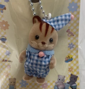 Sylvanian Families Calico Critters SQUIRREL Baby Pajamas Keychain Key Ring Japan - Picture 1 of 11