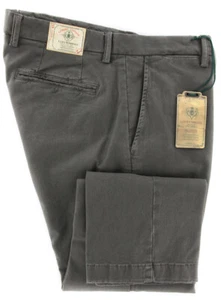 Borrelli Dark Green Solid Pants - 38/54 - (10SLIMCERN/LDY/TORTORA) - Picture 1 of 4