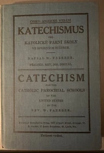1921 Katechismus für die katholischen Pfarrschulen tschechisch-englische Ausgabe 1921 - Bild 1 von 13