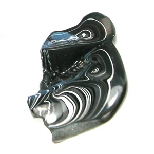 DVH schwarz fordite Krone aus Silber glänzend poliertes Exemplar grob (4688) - Bild 1 von 3