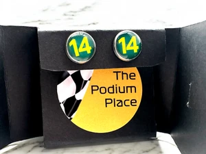 Formula 1 Aston Martin Fernando Alonso 14 Stud Earrings - Picture 1 of 11