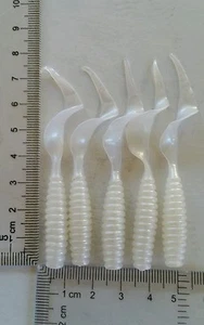 20x pearl soft plastic lures,Grubs worm flathead,bream, whiting, bass, trout - Picture 1 of 3