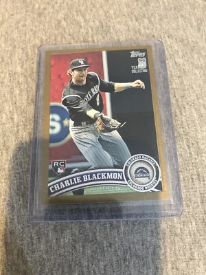 Actualización Topps 2011 borde de lámina dorada Charlie Blackmon Mint Foto 1 de 2