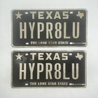 Texas HYPR8LU Black License Plate Set