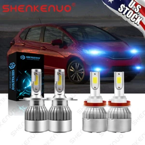 8000K LED Combo Headlight High/Low Fog Light Bulbs Kit for Honda Fit 2008 - 2018 - Picture 1 of 7