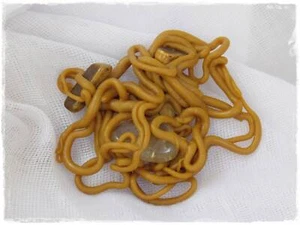 Polymer Clay Brosche Senfgelb Brosche Abstrakt Rutil Brosche Rutiliert - Bild 1 von 2