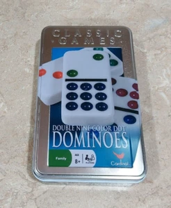 Collectors Dominoes Double Nine Color Dot Set Tin Cardinal Classic Games 2007 - Picture 1 of 3