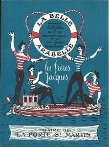 Programma "La Belle Arabelle - Les Freres Jaques " La Porte St. Martin 1957/58 - Picture 1 of 3