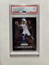 Jameer Nelson 2015-16 Panini Prizm #227 Black Prizms 1/1 PSA 9 Mint