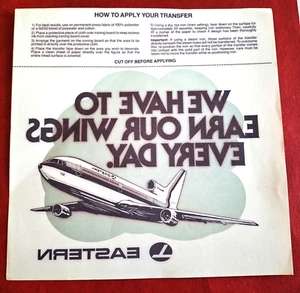 Eastern Airlines Iron-on transfer We Earn Our Wings every day Decal Sticker - Picture 1 of 2