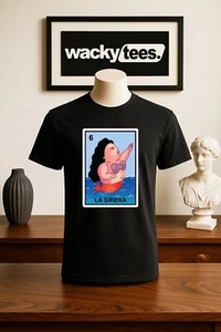La Sirena Gorda Loteria The Fat Mermaid Mexican Bingo Graphic Tee Shirt - Picture 1 of 12
