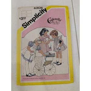 Simplicity 6306 Kinder Kleid Trägerkleid Sommerkleid Muster Größe 6 Vintage Cinderella - Bild 1 von 2