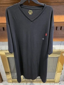 Men's Big & Tall Vintage Ralph Lauren Black Polo shirt, red horse V Neck, 4xlt - Picture 1 of 3