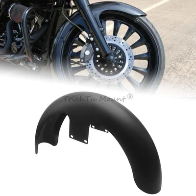 Matte Black 19" Wrap Front Fender Fits for Harley Electra Glide Custom Baggers Foto 1 de 4