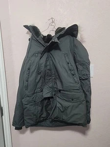 Vintage N-3B Extreme Weather Parka Large Green Insulated US Military 2003. Z9 - Picture 1 of 5