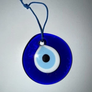 Adorno colgante de pared de vidrio turco azul mal de ojo cuentas nazar turco mal de ojo - Imagen 1 de 5