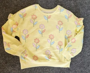 Pullover Size 7 {HAPPY FLOWERS) Sweatshirt Adorable Brand New W Tags - Picture 1 of 2