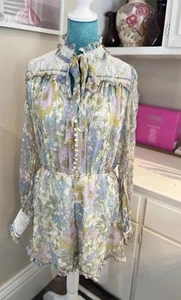 ZIMMERMANN Floral Playsuit 2 M-L - Picture 1 of 5