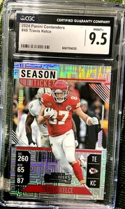 2024 PANINI CONTENDERS SEASON TICKET CGC 9.5 TRAVIS KELCE / TAYLOR SWIFT #48 - Picture 1 of 2