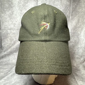 Orvis Fly Fishing Strap Back Hat Dad Cap OSFM Green Wool Blend Embroidered Lure - Picture 1 of 15