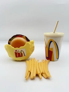 Vintage McDonald’s Happy Meal Toy Set Box Burger Fries Electronic Cup Play Food - Picture 1 of 20