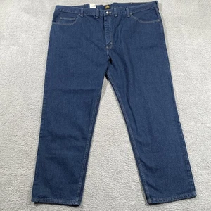Neu mit Etikett Lee 52 x 32 normale Passform gerades Bein dunkle Waschung Jeans Big Tall - Bild 1 von 8