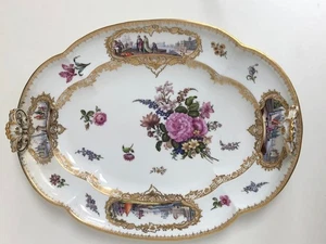 Meissen Porcelain Tray with Harbour Scenes of Turks and Camels, 19th C - Picture 1 of 13