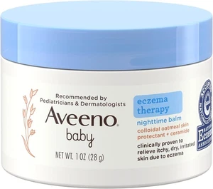 Bálsamo nocturno Aveeno Baby Eczema Therapy con tarro de avena coloidal de 1 oz - Imagen 1 de 8