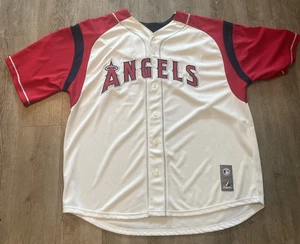 Majestic Los Angeles Angels Baseball Trikot rot Ärmel mit weißem Herren Größe XXL - Bild 1 von 8