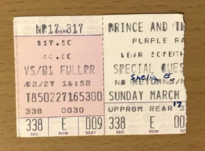 1985 PRINCE & THE REVOLUTION PURPLE RAIN TOUR UNIONDALE NY CONCERT TICKET STUB - Picture 1 of 4