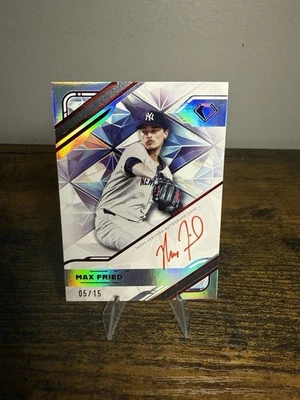 2025 Topps Diamond Icons Max Fried Auto Red Ink 5/15 Yankees #WPA-MF - Image 1 of 2
