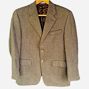 Ralph Lauren Cappotto Sportivo Uomo M 42R Giacca Marrone Spina di Pesce 100% Lana Sm Difetto - Foto 1 di 13