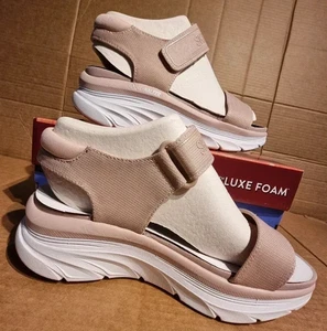 Skechers D'Lux Walker New Block Damen-Wandersandalen Rouge verstellbar – UK4 - Bild 1 von 10